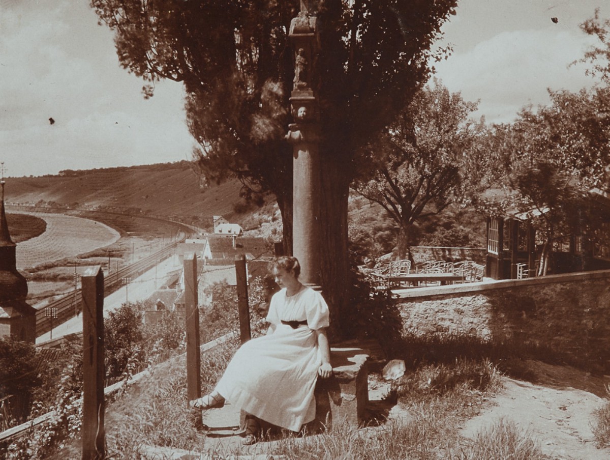 An der Schlossterasse, um 1910 (EA)
